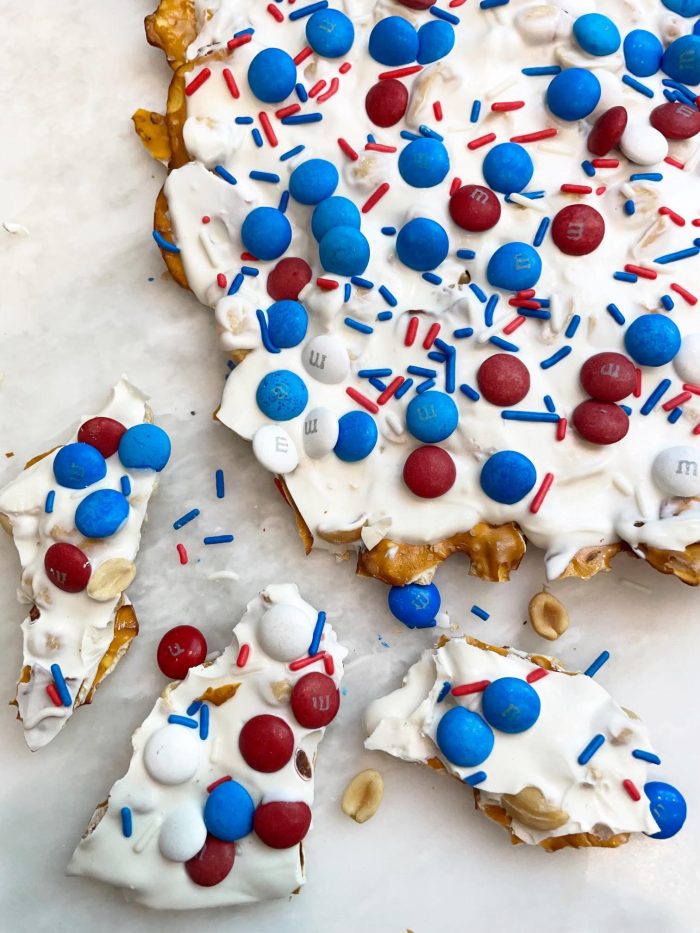 Patriotic Pretzel Bark